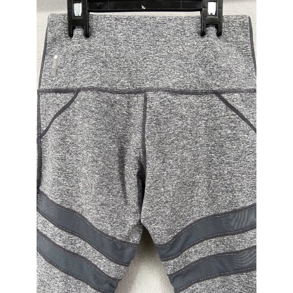 Zella Athletic Leggings Women's Sz M Gray Heather Stretch Pocket Stripe Stretch - Picture 8 of 12